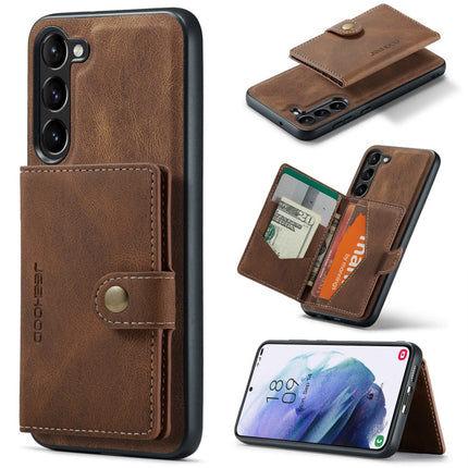 JEEHOOD Retro Magnetic Detachable Wallet Phone Case, For Samsung Galaxy S23 5G, For Samsung Galaxy S23+ 5G, For Samsung Galaxy S23 Ultra 5G