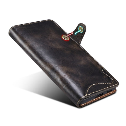 Denior Oil Wax Cowhide Magnetic Button Leather Phone Case, For Samsung Galaxy S23 5G, For Samsung Galaxy S23+ 5G, For Samsung Galaxy S23 Ultra 5G
