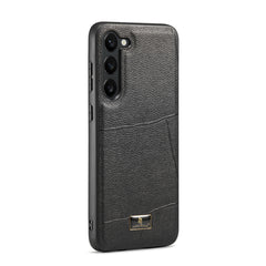 Fierre Shann Leather Texture Phone Back Cover Case, For Samsung Galaxy S23 5G, For Samsung Galaxy S23+ 5G, For Samsung Galaxy S23 Ultra 5G