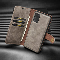 DG.MING Crazy Horse Texture Flip Detachable Magnetic Leather Case with Holder & Card Slots & Wallet, For Galaxy S20+