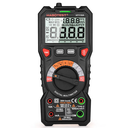 HABOTEST HT118A Handheld Double Backlight High-precision Automatic Digital Multimeter, HT118A