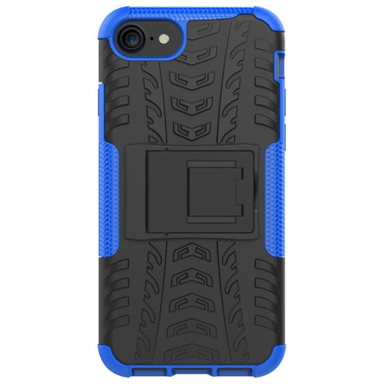Tire Texture Shockproof TPU+PC Protective Case with Holder, For iPhone SE 2022 / SE 2020