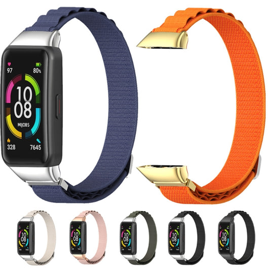 MIJOBS Nylon Breathable Watch Band, For Huawei Band 6 / Honor Band 6, For Huawei Band 7 / 7 NFC