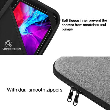 Multifunctional Double-Layer EVA Hard Case Storage Bag, For 9.7-11 inch Tablet
