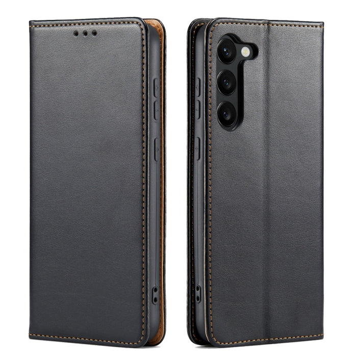 Fierre Shann PU Genuine Leather Texture Leather Phone Case, For Samsung Galaxy S23+ 5G, For Samsung Galaxy S23 Ultra 5G