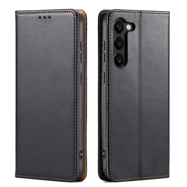 Fierre Shann PU Genuine Leather Texture Leather Phone Case, For Samsung Galaxy S23+ 5G, For Samsung Galaxy S23 Ultra 5G