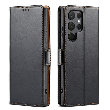 Fierre Shann PU Genuine Leather Texture Leather Phone Case, For Samsung Galaxy S23+ 5G, For Samsung Galaxy S23 Ultra 5G