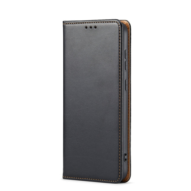 Fierre Shann PU Genuine Leather Texture Leather Phone Case, For Samsung Galaxy S23 5G