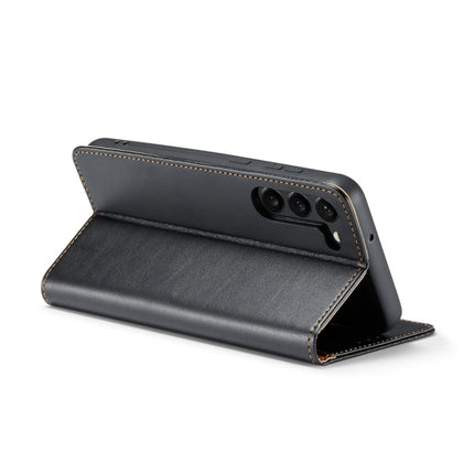 Fierre Shann PU Genuine Leather Texture Leather Phone Case, For Samsung Galaxy S23 5G