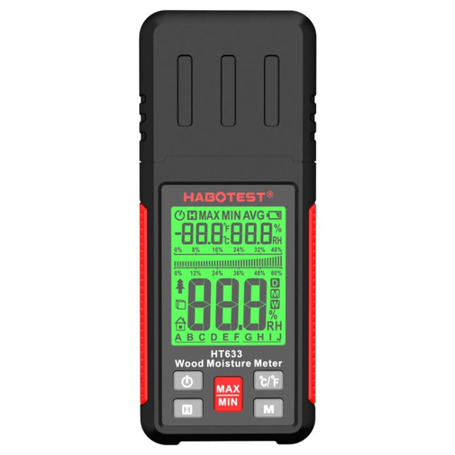 HABOTEST HT633 Portable Multifunctional Digital Display Wood Moisture Detector, HT633