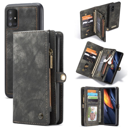 CaseMe Detachable Multifunctional Horizontal Flip Leather Case, with Card Slot & Holder & Zipper Wallet & Photo Frame, For Samsung Galaxy A51, For Galaxy A71