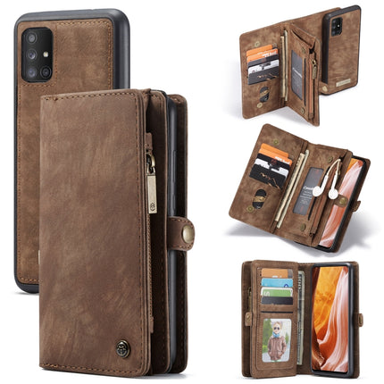 CaseMe Detachable Multifunctional Horizontal Flip Leather Case, with Card Slot & Holder & Zipper Wallet & Photo Frame, For Samsung Galaxy A51, For Galaxy A71