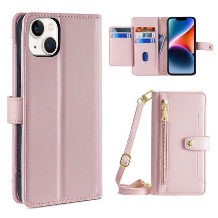 Sheep Texture Cross-body Zipper Wallet Leather Phone Case, For iPhone 14, For iPhone 14 Plus, For iPhone 14 Pro, For iPhone 14 Pro Max