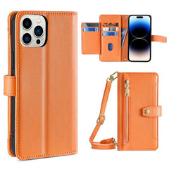 Sheep Texture Cross-body Zipper Wallet Leather Phone Case, For iPhone 14, For iPhone 14 Plus, For iPhone 14 Pro, For iPhone 14 Pro Max, For iPhone 13 mini