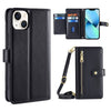 Sheep Texture Cross-body Zipper Wallet Leather Phone Case, For iPhone 14, For iPhone 14 Plus, For iPhone 14 Pro, For iPhone 14 Pro Max, For iPhone 13 mini