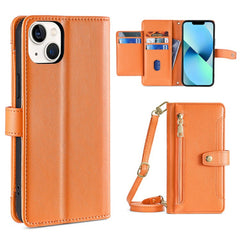 Sheep Texture Cross-body Zipper Wallet Leather Phone Case, For iPhone 14, For iPhone 14 Plus, For iPhone 14 Pro, For iPhone 14 Pro Max, For iPhone 13 mini