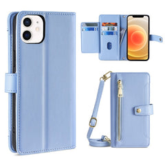 Sheep Texture Cross-body Zipper Wallet Leather Phone Case, For iPhone 12 mini, For iPhone 12 / 12 Pro, For iPhone 12 Pro Max