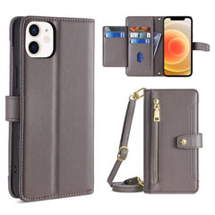 Sheep Texture Cross-body Zipper Wallet Leather Phone Case, For iPhone 12 mini, For iPhone 12 / 12 Pro, For iPhone 12 Pro Max