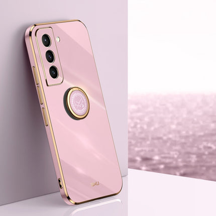 XINLI Straight Edge 6D Electroplate TPU Phone Case with Ring Holder, For Samsung Galaxy S21 5G, For Samsung Galaxy S21+ 5G, For Samsung Galaxy S21 Ultra 5G