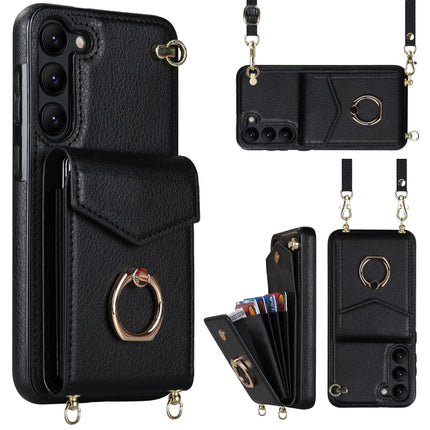 Ring Holder RFID Card Slot Phone Case with Long Lanyard, For Samsung Galaxy S22 5G, For Samsung Galaxy S22+ 5G, For Samsung Galaxy S22 Ultra 5G, For Samsung Galaxy S23 5G