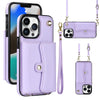 RFID Card Slot Phone Case with Long Lanyard, For iPhone 13 Pro