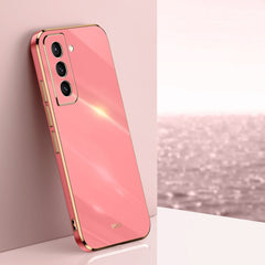 XINLI Straight Edge 6D Electroplate TPU Phone Case, For Samsung Galaxy S21 5G, For Samsung Galaxy S21+ 5G, For Samsung Galaxy S21 Ultra 5G