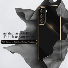 XINLI Straight Edge 6D Electroplate TPU Phone Case, For Samsung Galaxy S21 5G, For Samsung Galaxy S21+ 5G, For Samsung Galaxy S21 Ultra 5G
