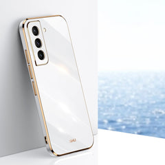 XINLI Straight Edge 6D Electroplate TPU Phone Case, For Samsung Galaxy S21 5G, For Samsung Galaxy S21+ 5G, For Samsung Galaxy S21 Ultra 5G