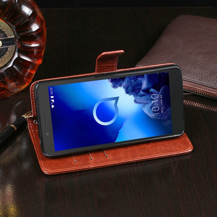 idewei Crazy Horse Texture Horizontal Flip Leather Case with Holder & Card Slots & Wallet, For Alcatel 1S 2019 / 5024D, For Alcatel 1V 2019 No Fingerprint, For Wiko Y60