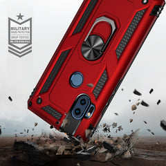 Shockproof TPU + PC Protective Case with 360 Degree Rotating Holder, For Motorola One Hyper