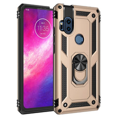 Shockproof TPU + PC Protective Case with 360 Degree Rotating Holder, For Motorola One Hyper