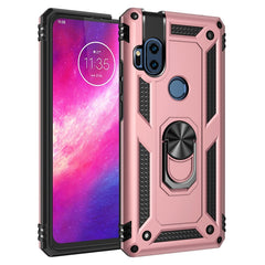 Shockproof TPU + PC Protective Case with 360 Degree Rotating Holder, For Motorola One Hyper