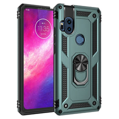 Shockproof TPU + PC Protective Case with 360 Degree Rotating Holder, For Motorola One Hyper