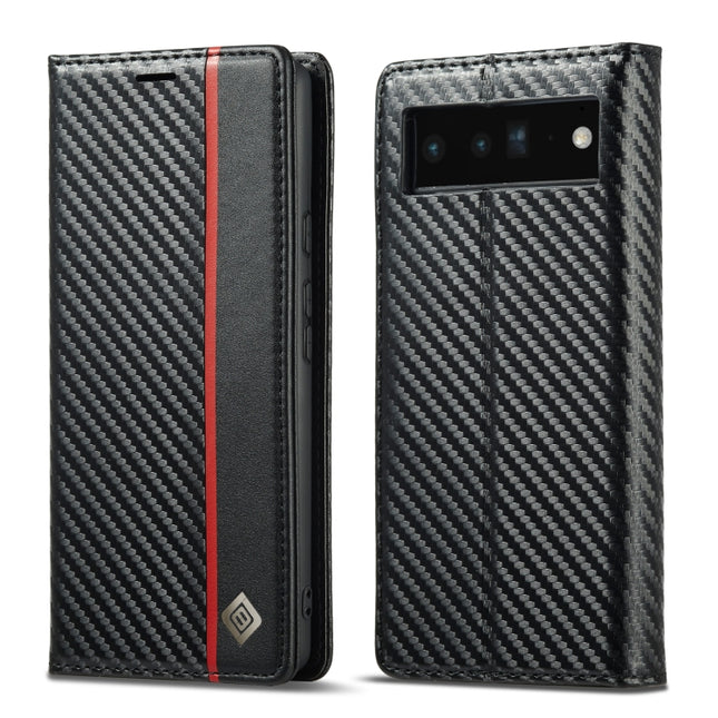 LC.IMEEKE Carbon Fiber Leather Phone Case, For Google Pixel 6a, For Samsung Galaxy A34 5G