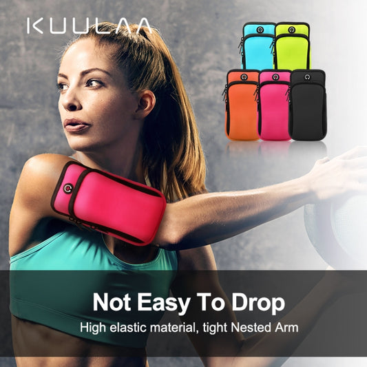 Zipper Double Pocket Multi Function Sports Arm Bag with Earphone Hole, For Smart Phones Below 6.0 inch