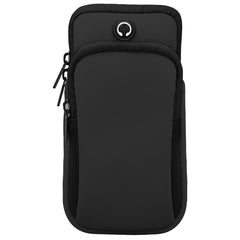 Zipper Double Pocket Multi Function Sports Arm Bag with Earphone Hole, For Smart Phones Below 6.0 inch