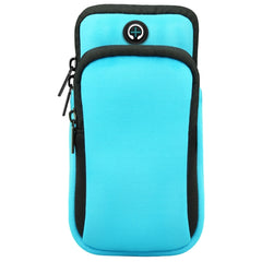 Zipper Double Pocket Multi Function Sports Arm Bag with Earphone Hole, For Smart Phones Below 6.0 inch