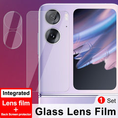 1 Sets imak Integrated Lens Film + Glass Rear Screen Sticker, For OPPO Find N2 Flip 5G