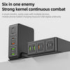 818H 120W Type-C + USB 6-Ports Desktop Fast Charger, US Plug, UK Plug, EU Plug, AU Plug