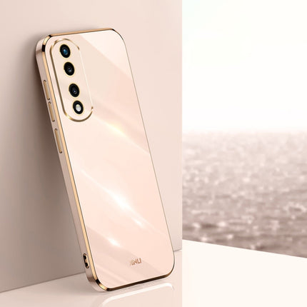 XINLI Straight Edge 6D Electroplate TPU Phone Case, For Honor 80 GT 5G, For Honor 80 Pro Flat