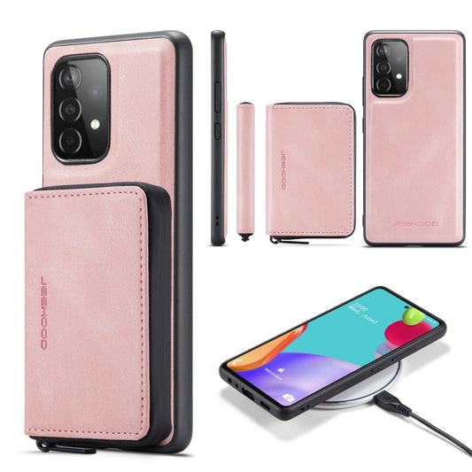 JEEHOOD Magnetic Zipper Horizontal Flip Leather Phone Case, For Samsung Galaxy A73 5G