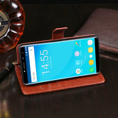 idewei  Crazy Horse Texture Horizontal Flip Leather Case with Holder & Card Slots & Wallet, For Oukitel C8, For Oukitel C15 Pro, For Oukitel C16 Pro