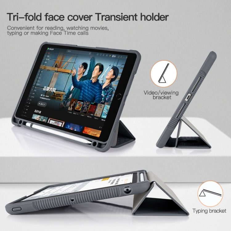 3-fold TPU Acrylic PC Smart Leather Tablet Case, For iPad 10.2 2019 / 10.2 2020 / 10.2 2021