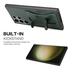 Fierre Shann Full Coverage Protective Leather Phone Case, For Samsung Galaxy S23+ 5G, For Samsung Galaxy S23 Ultra 5G