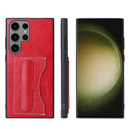 Fierre Shann Full Coverage Protective Leather Phone Case, For Samsung Galaxy S23+ 5G, For Samsung Galaxy S23 Ultra 5G