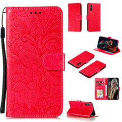 Lace Flower Embossing Pattern Horizontal Flip Leather Case , with Holder & Card Slots & Wallet & Photo Frame & Lanyard, For Huawei Enjoy 10e, For Xiaomi Redmi K30 Pro, For Xiaomi Redmi Note 9 Pro, For Xiaomi Redmi Note 9 Pro Max, For Xiaomi Redmi Note 9S