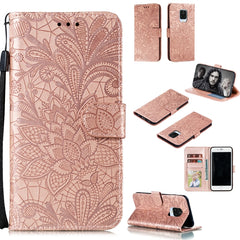 Lace Flower Embossing Pattern Horizontal Flip Leather Case , with Holder & Card Slots & Wallet & Photo Frame & Lanyard, For Huawei Enjoy 10e, For Xiaomi Redmi K30 Pro, For Xiaomi Redmi Note 9 Pro, For Xiaomi Redmi Note 9 Pro Max, For Xiaomi Redmi Note 9S