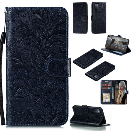 Lace Flower Embossing Pattern Horizontal Flip Leather Case , with Holder & Card Slots & Wallet & Photo Frame & Lanyard, For Xiaomi Redmi Note 9S, For Huawei Nova 7, For Huawei Nova 7 Pro, For Huawei Nova 7 SE