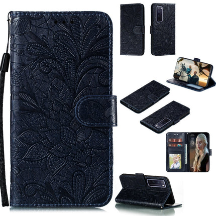 Lace Flower Embossing Pattern Horizontal Flip Leather Case , with Holder & Card Slots & Wallet & Photo Frame & Lanyard, For Xiaomi Redmi Note 9S, For Huawei Nova 7, For Huawei Nova 7 Pro, For Huawei Nova 7 SE