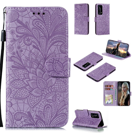 Lace Flower Embossing Pattern Horizontal Flip Leather Case , with Holder & Card Slots & Wallet & Photo Frame & Lanyard, For Huawei P40 Pro Plus, For Huawei Honor 30, For Huawei Honor 30 Pro, For Huawei Honor 30S